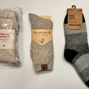 🔥 SOCK TRIO OF COZINESS — NWT • Neutral • Soft AF 🔥